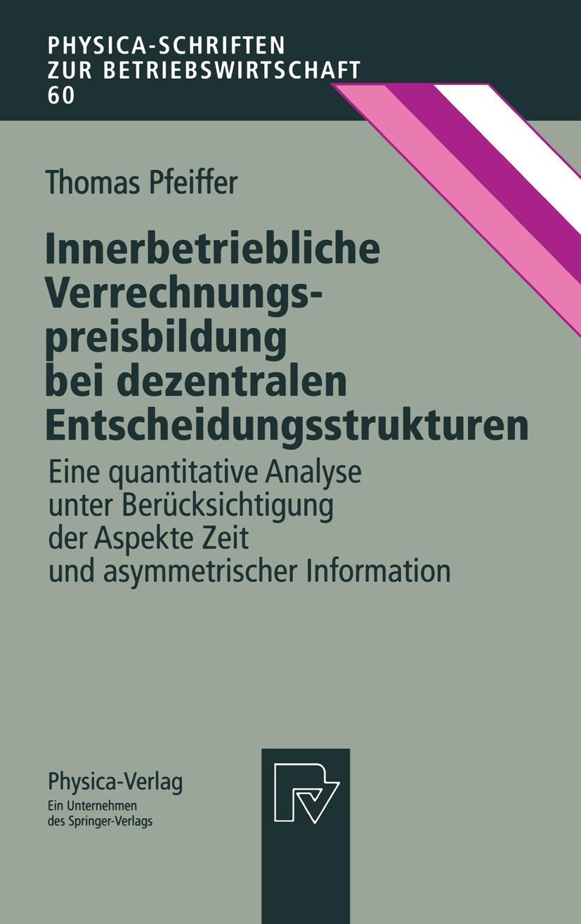 Vorderes Coverbild Innerbetriebliche Verrechnungspreisbildung bei dezentralen Entscheidungsstrukturen