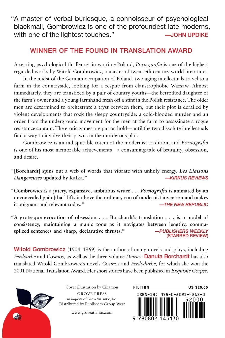 Rückseitencover Pornografia