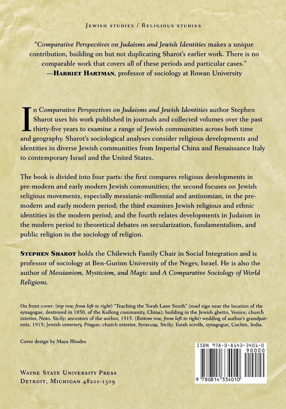 Rückseitencover Comparative Perspectives on Judaisms and Jewish Identities