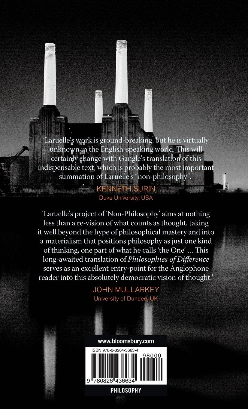 Rückseitencover Philosophies of Difference