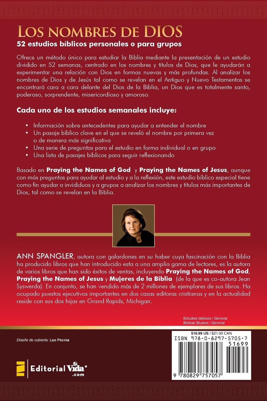 Rückseitencover Los Nombres de Dios