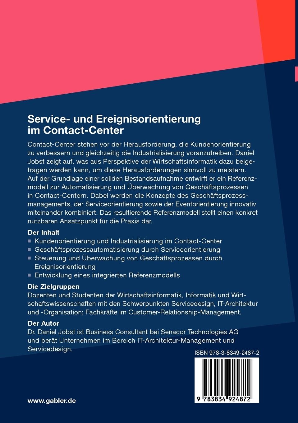 Rückseitencover Service- und Ereignisorientierung im Contact-Center