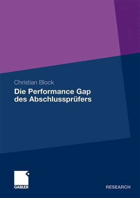 Vorderes Coverbild Die Performance Gap des Abschlussprüfers