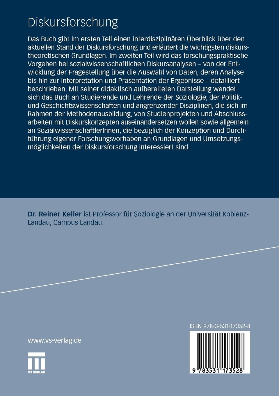 Rückseitencover Diskursforschung