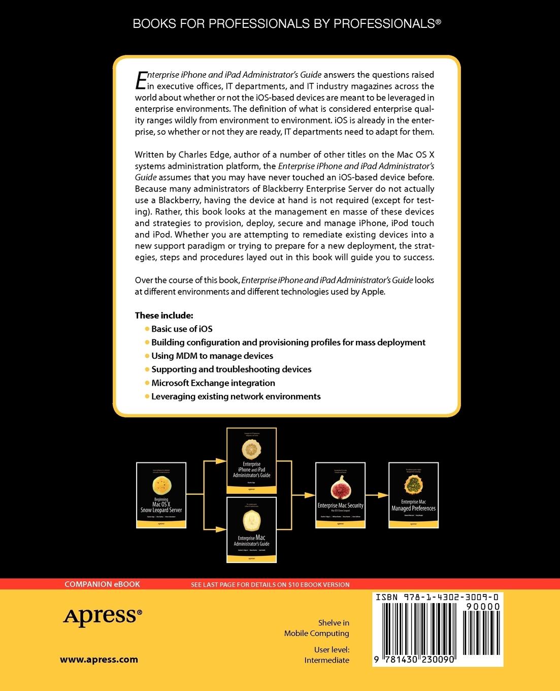 Rückseitencover Enterprise iPhone and iPad Administrator's Guide