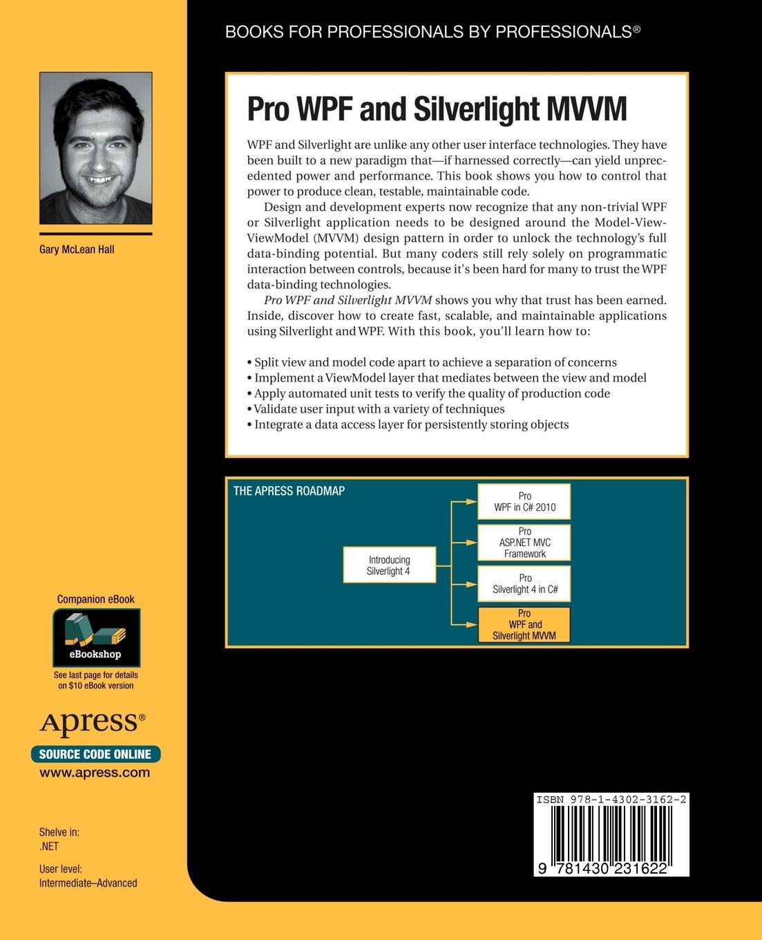 Rückseitencover Pro WPF and Silverlight MVVM