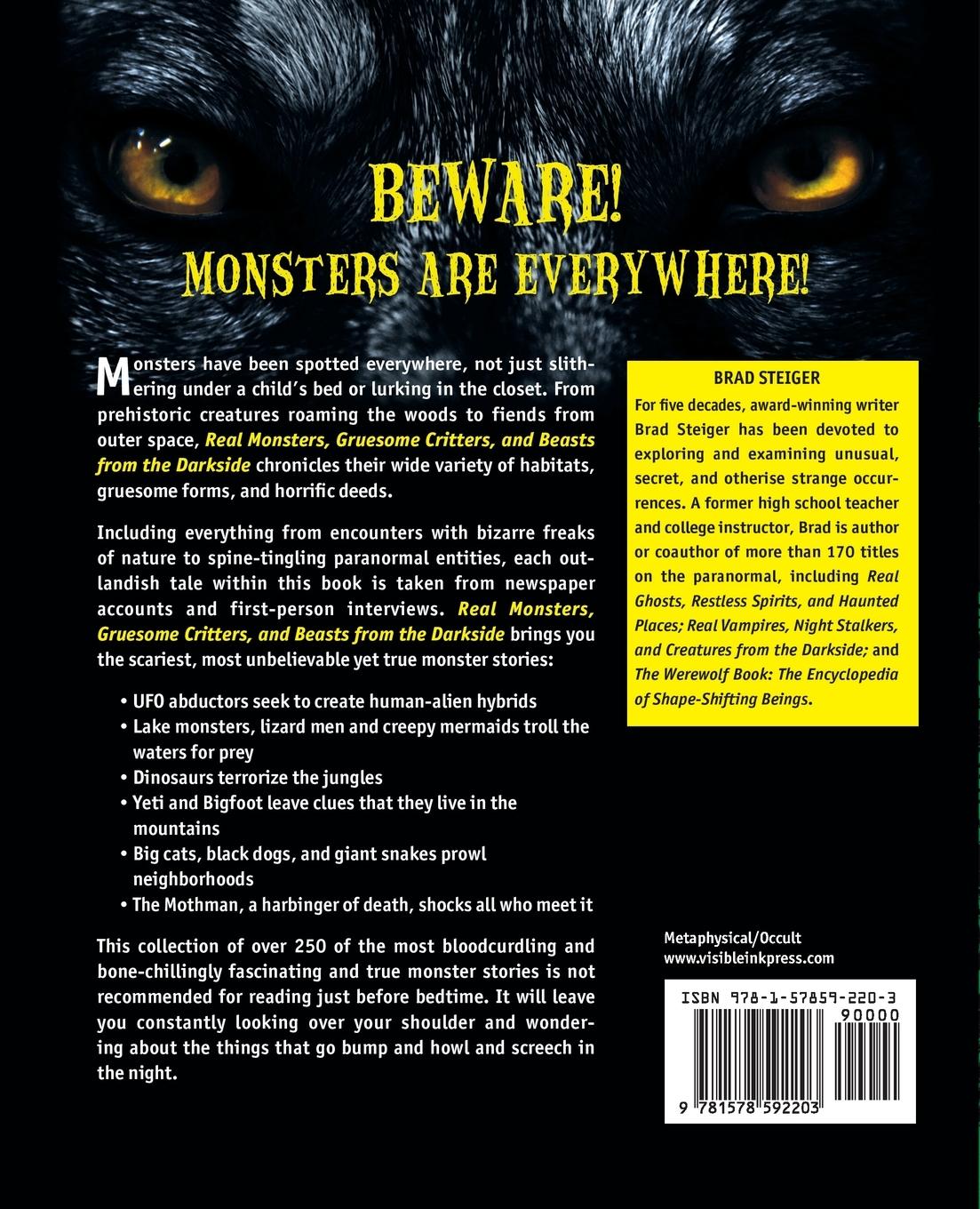 Rückseitencover Real Monsters, Gruesome Critters, and Beasts from the Darkside
