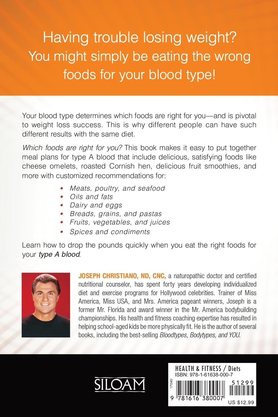 Rückseitencover Joseph Christiano's Bloodtype Diet a