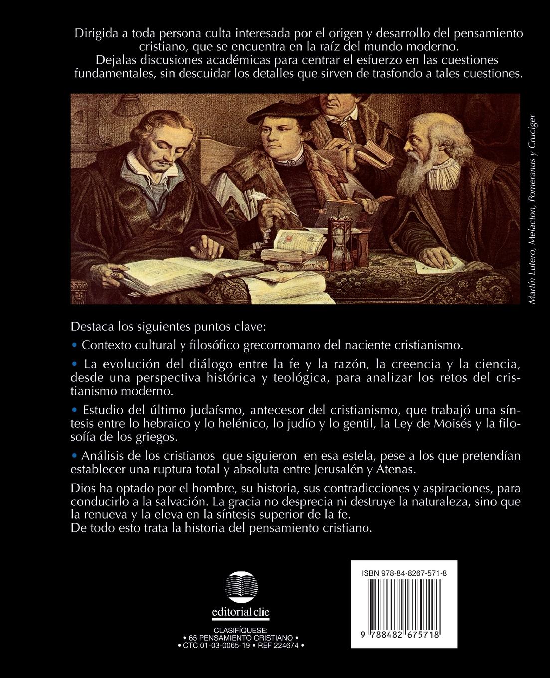 Rückseitencover Historia del pensamiento cristiano