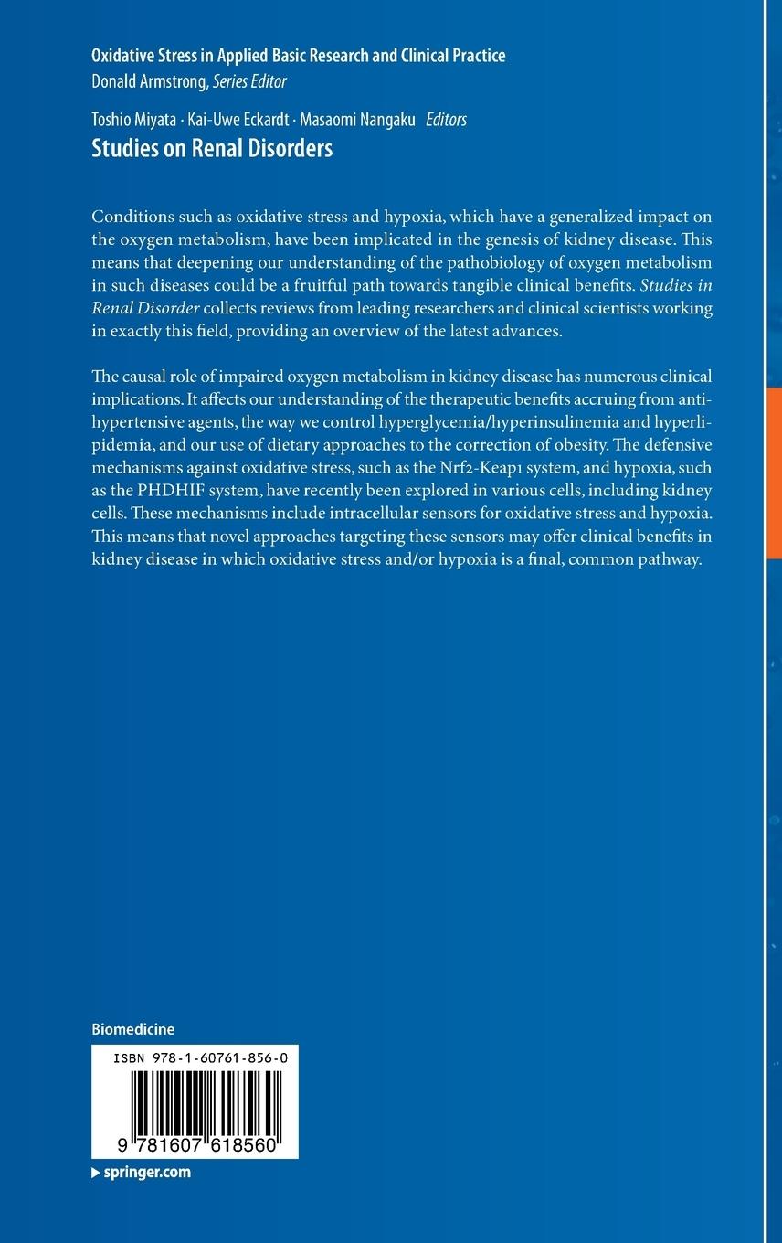 Rückseitencover Studies on Renal Disorders