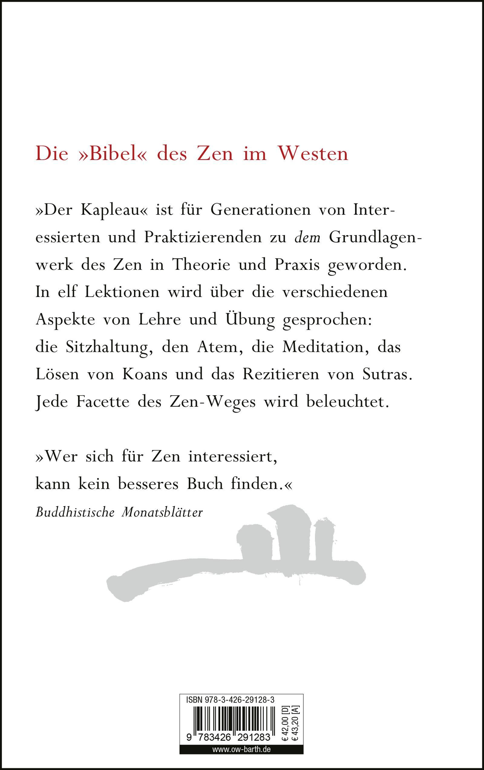Rückseitencover Die drei Pfeiler des Zen