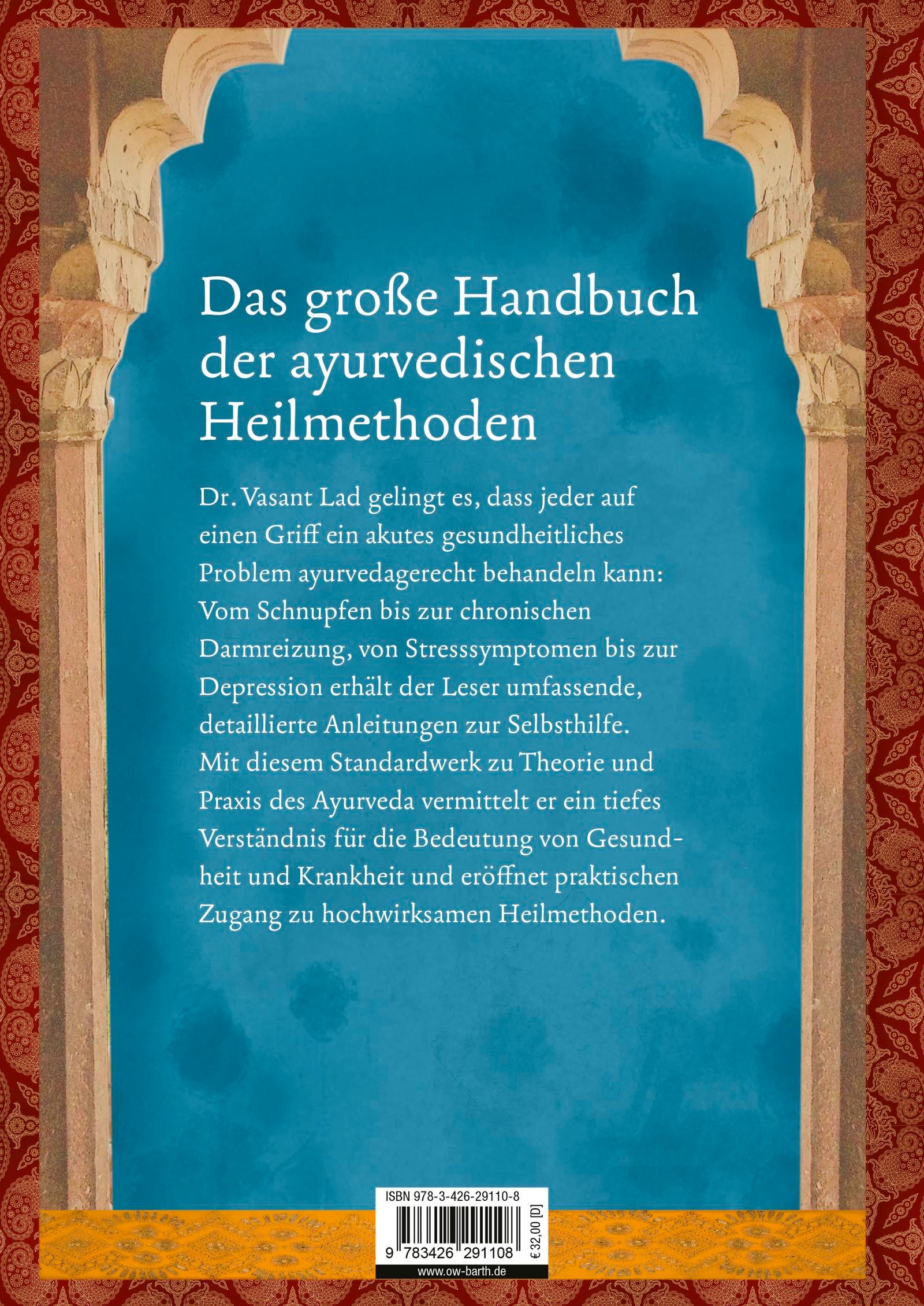 Rückseitencover Selbstheilung mit Ayurveda