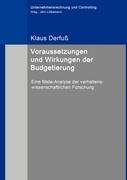 Vorderes Coverbild Voraussetzungen und Wirkungen der Budgetierung