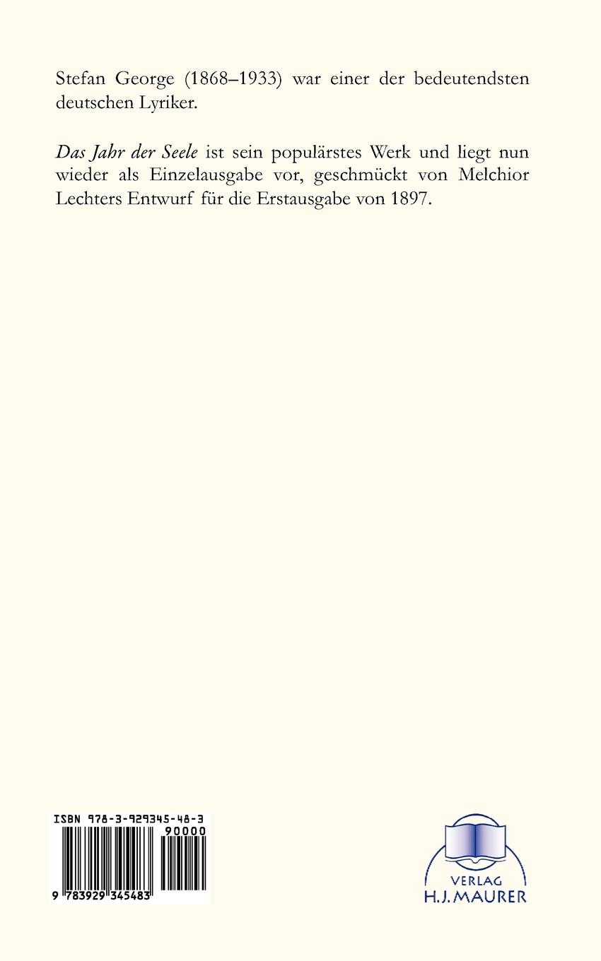 Rückseitencover Das Jahr der Seele