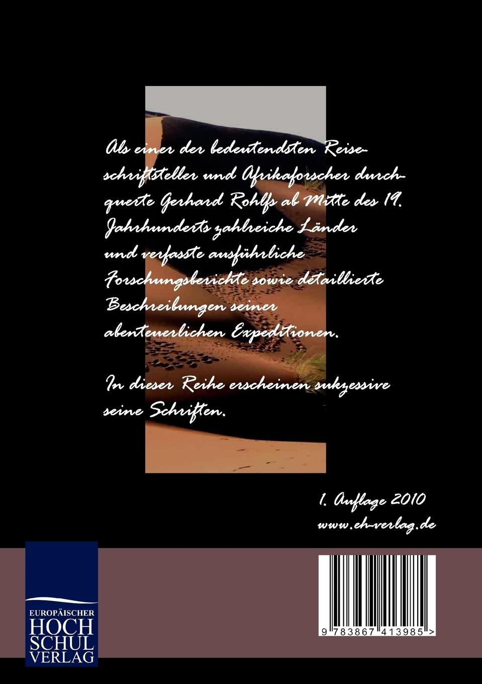 Rückseitencover Beiträge zur Erforschung Afrikas