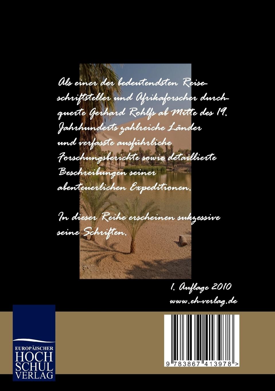 Rückseitencover Mein erster Aufenthalt in Marokko und Reise südlich vom Atlas durch die Oasen Draa und Tafilet