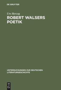 Vorderes Coverbild Robert Walsers Poetik
