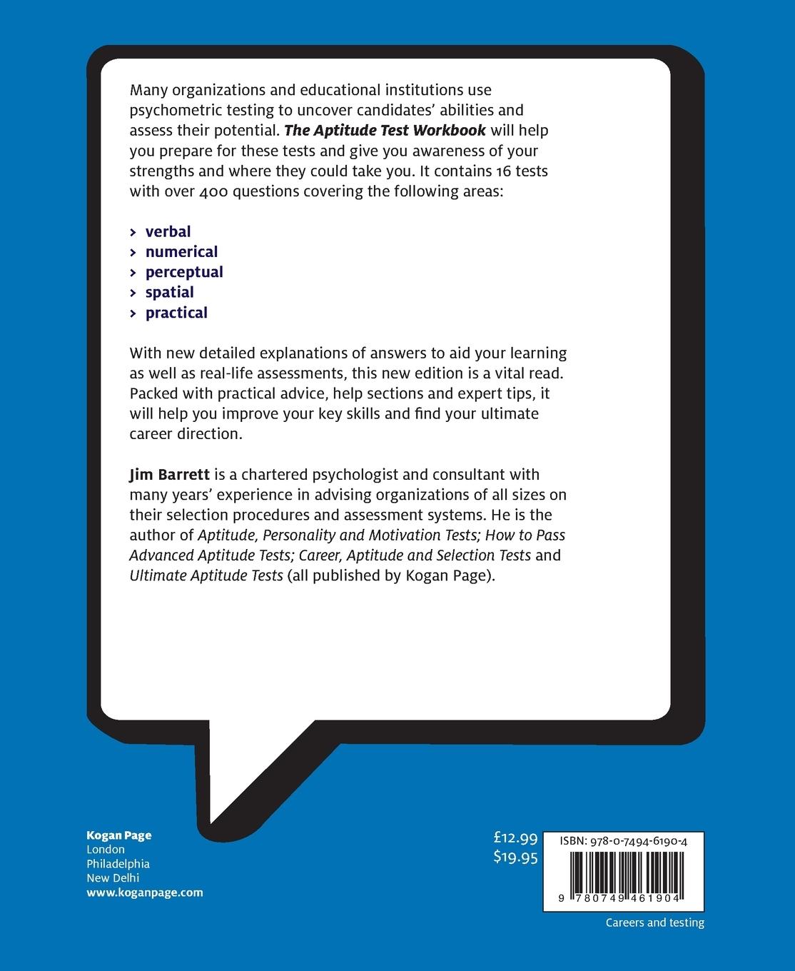 Rückseitencover The Aptitude Test Workbook