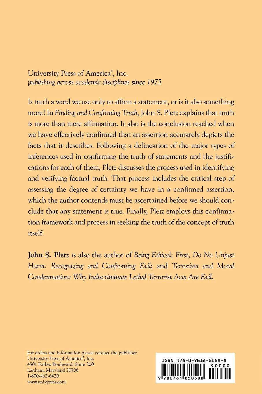 Rückseitencover Finding and Confirming Truth