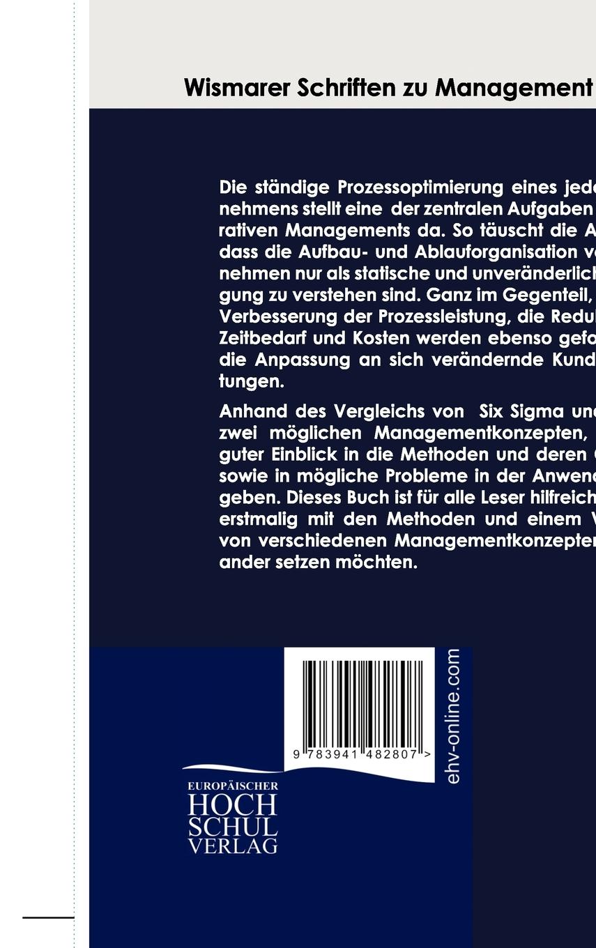 Rückseitencover Six Sigma vs. Kaizen - Eine vergleichende Gegenüberstellung
