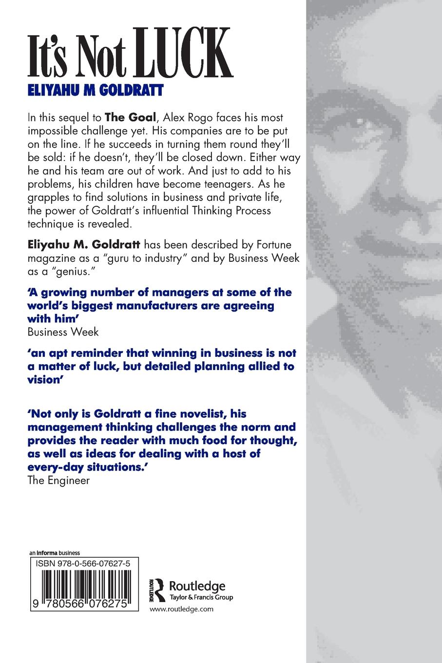 Rückseitencover It's Not Luck