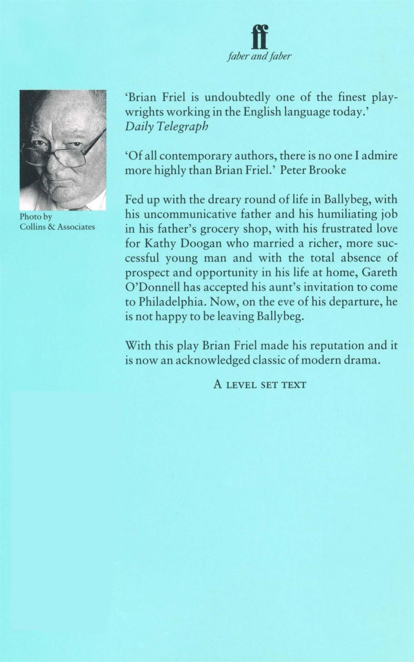 Rückseitencover Philadelphia, Here I Come!
