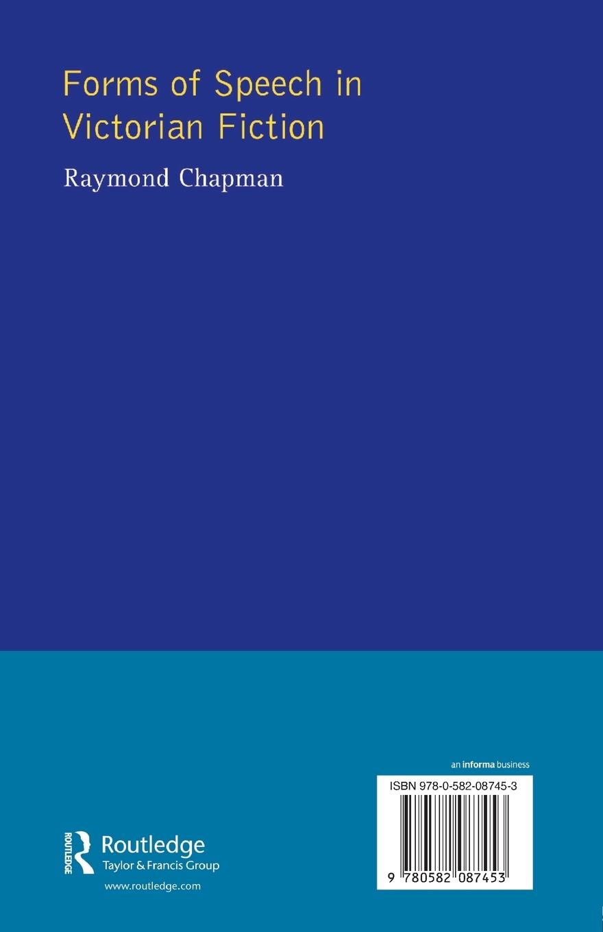 Rückseitencover Forms of Speech in Victorian Fiction
