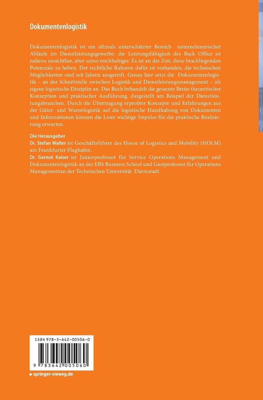 Rückseitencover Dokumentenlogistik