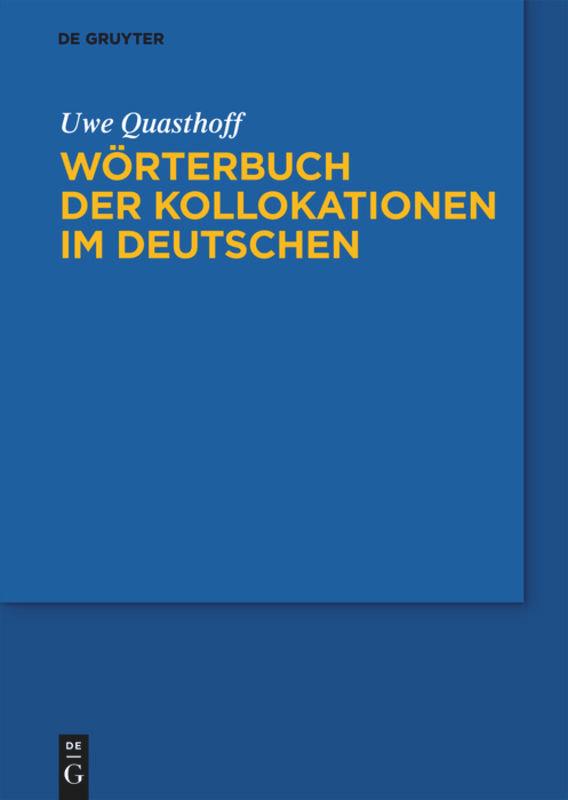 Vorderes Coverbild Wörterbuch der Kollokationen im Deutschen