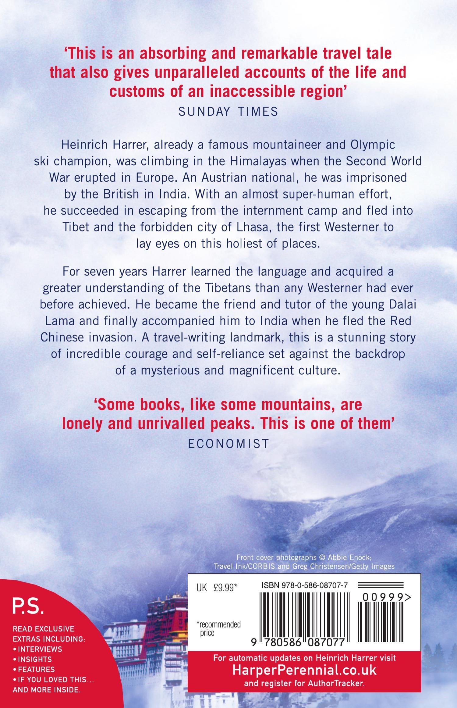 Rückseitencover Seven Years in Tibet