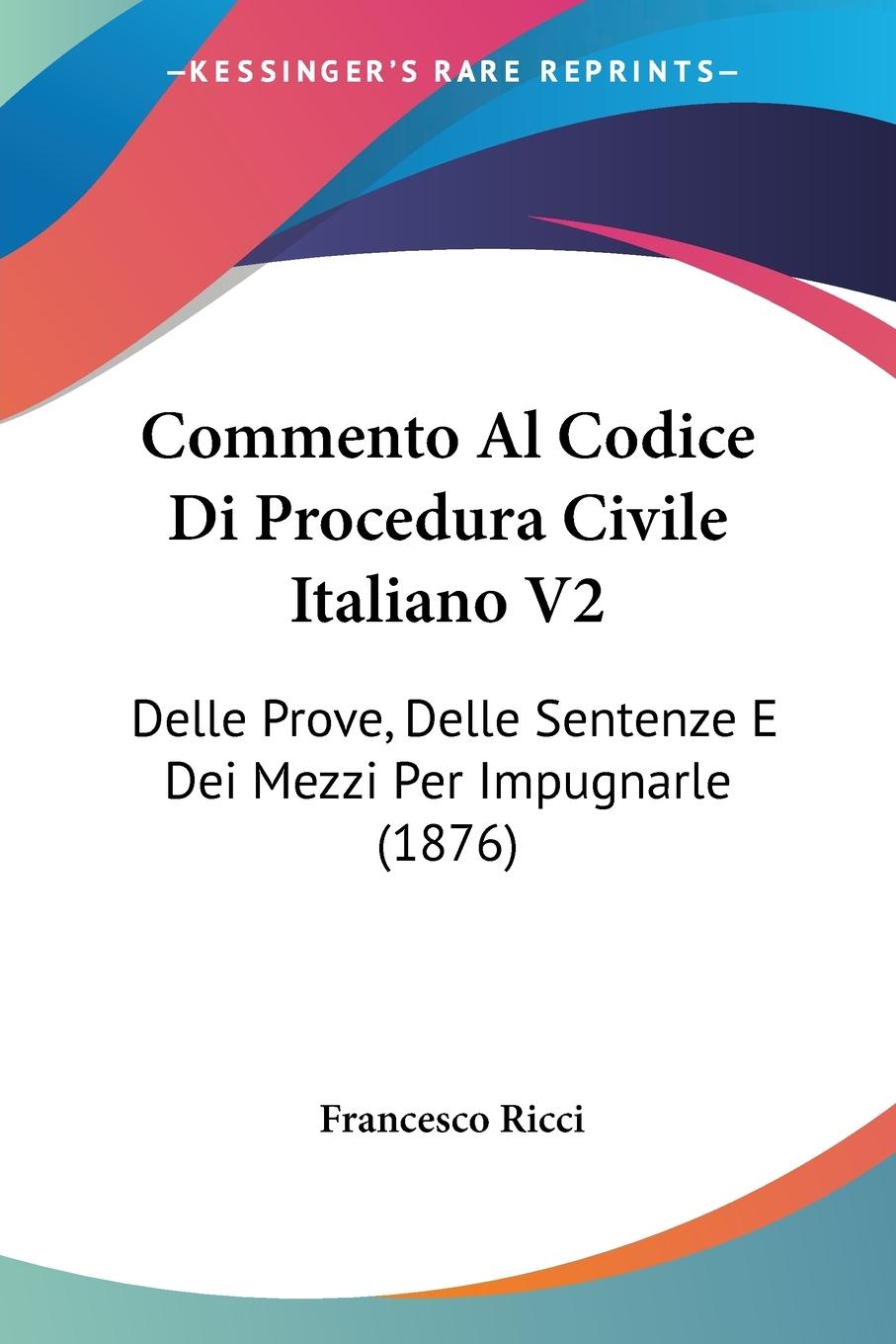 Vorderes Coverbild Commento Al Codice Di Procedura Civile Italiano V2