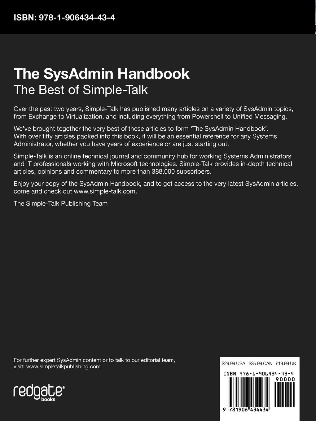 Rückseitencover The Sysadmin Handbook