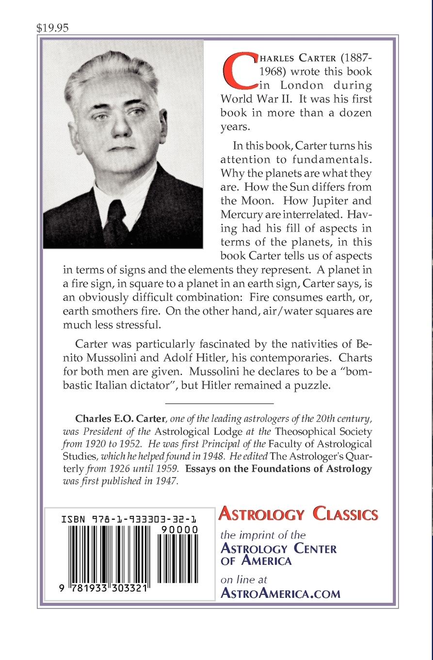 Rückseitencover Essays on the Foundations of Astrology