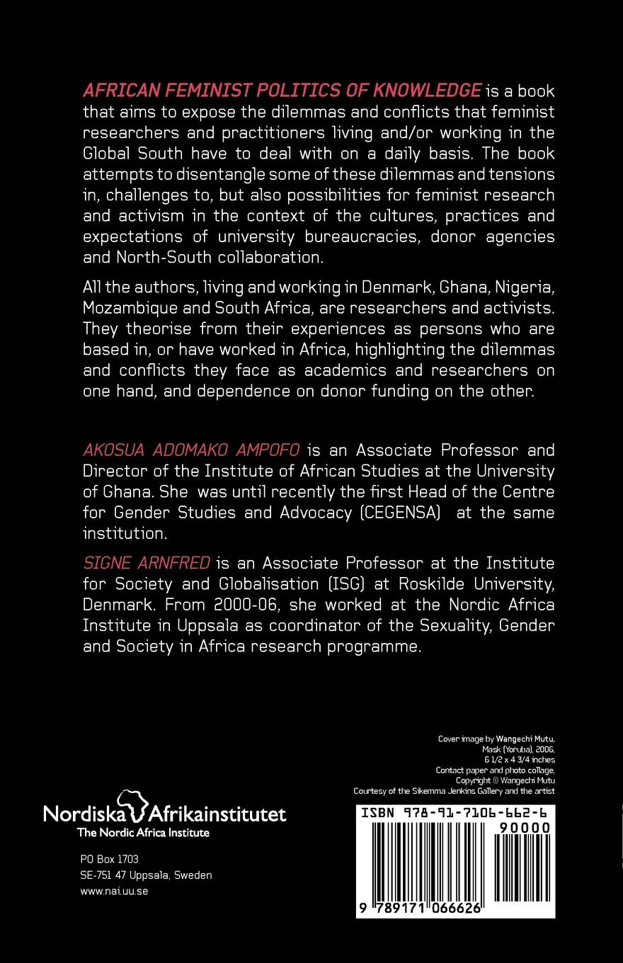 Rückseitencover African Feminist Politics of Knowledge. Tensions, Challenges, Possibilities