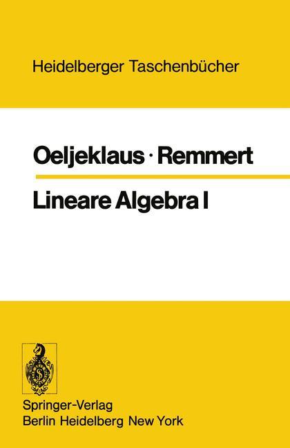 Vorderes Coverbild Lineare Algebra I