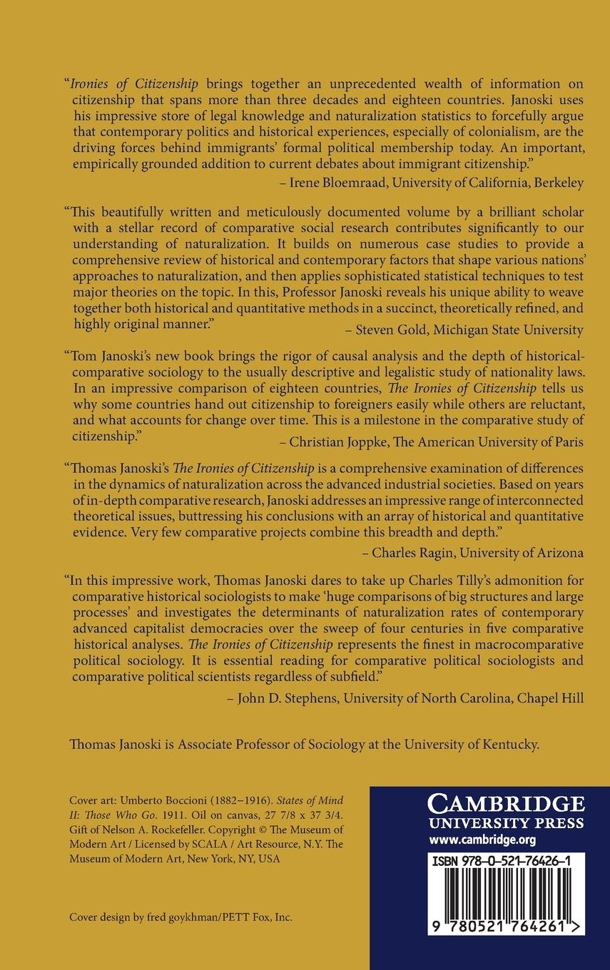 Rückseitencover The Ironies of Citizenship