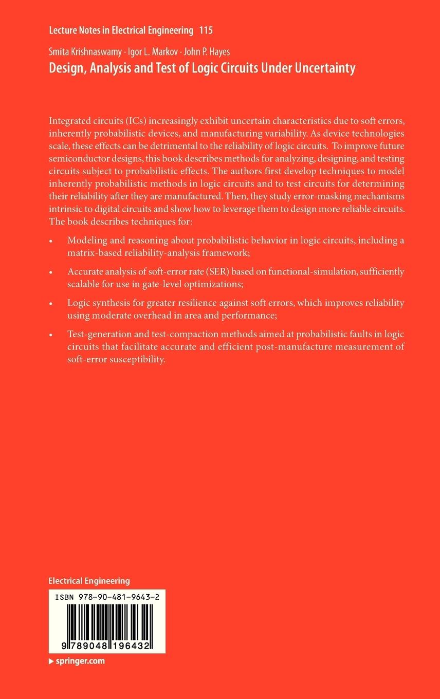 Rückseitencover Design, Analysis and Test of Logic Circuits Under Uncertainty