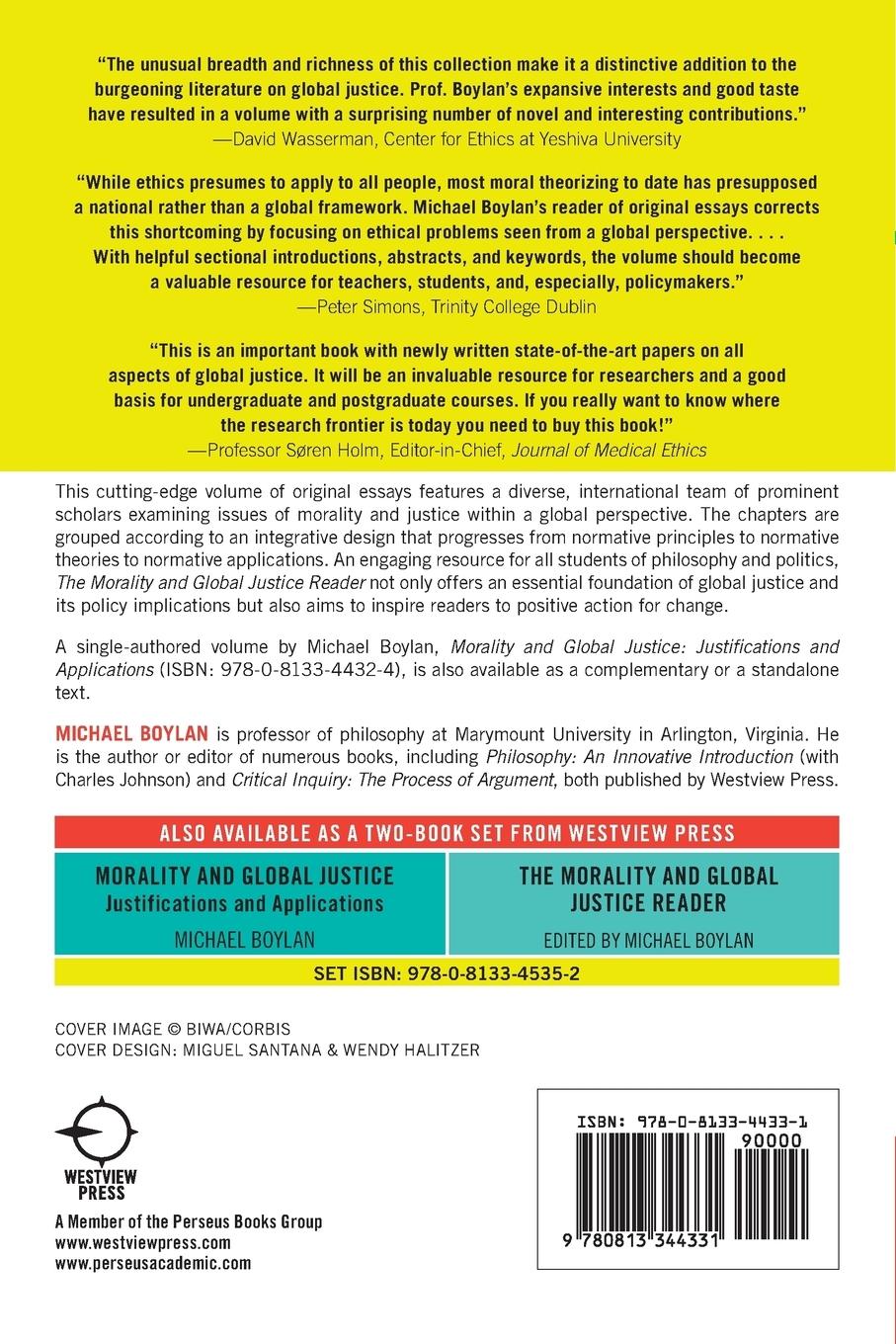 Rückseitencover The Morality and Global Justice Reader