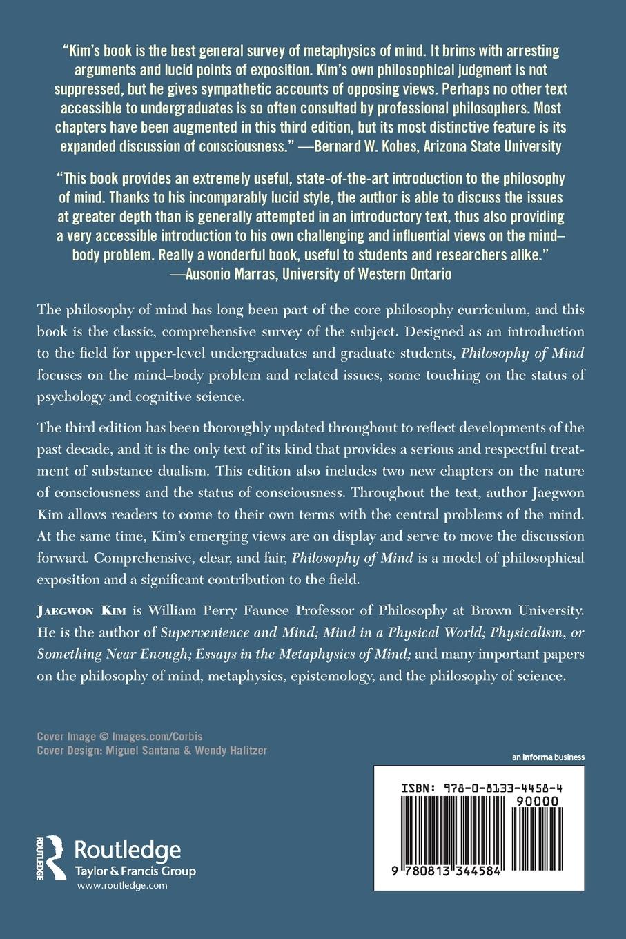 Rückseitencover Philosophy of Mind