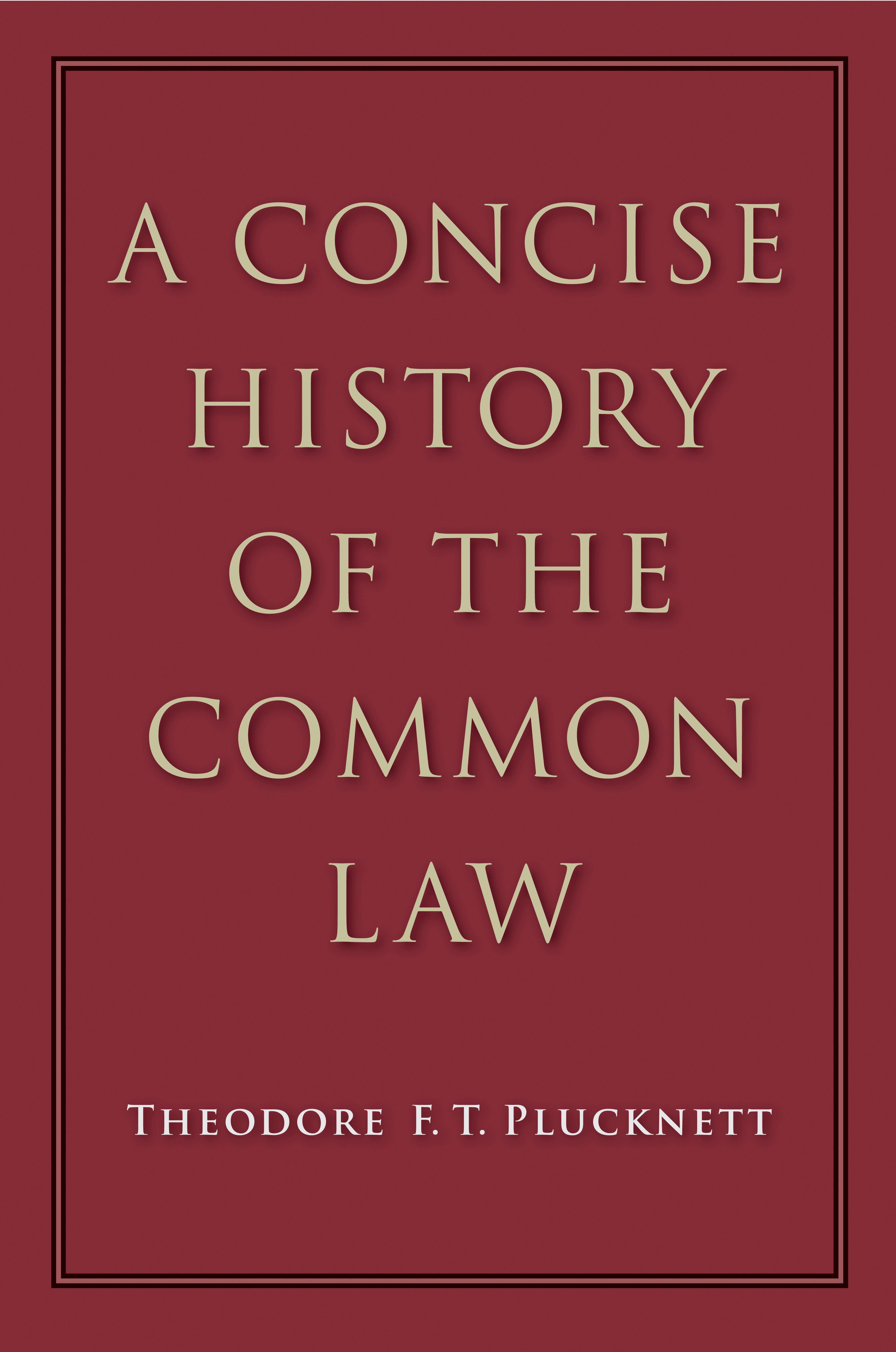 Vorderes Coverbild A Concise History of the Common Law