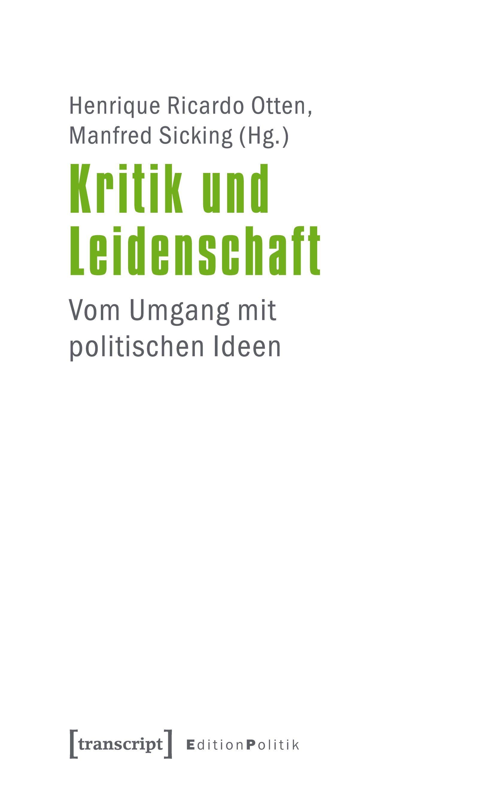 Vorderes Coverbild Kritik und Leidenschaft