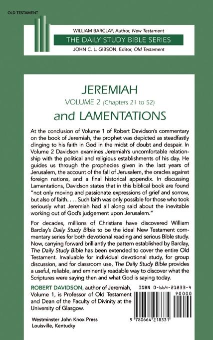 Rückseitencover Jeremiah Volume 2, and Lamentations