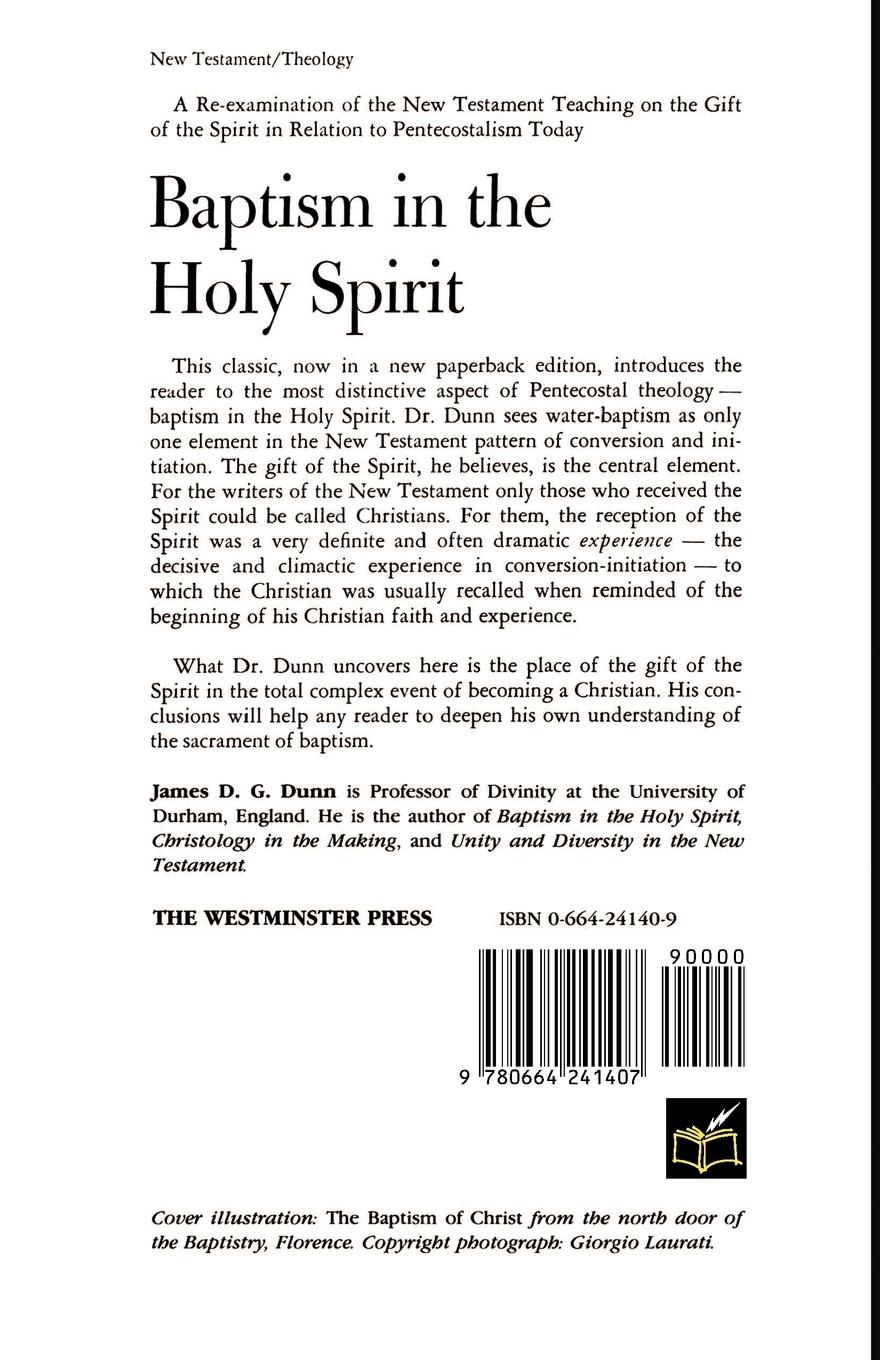 Rückseitencover Baptism in the Holy Spirit