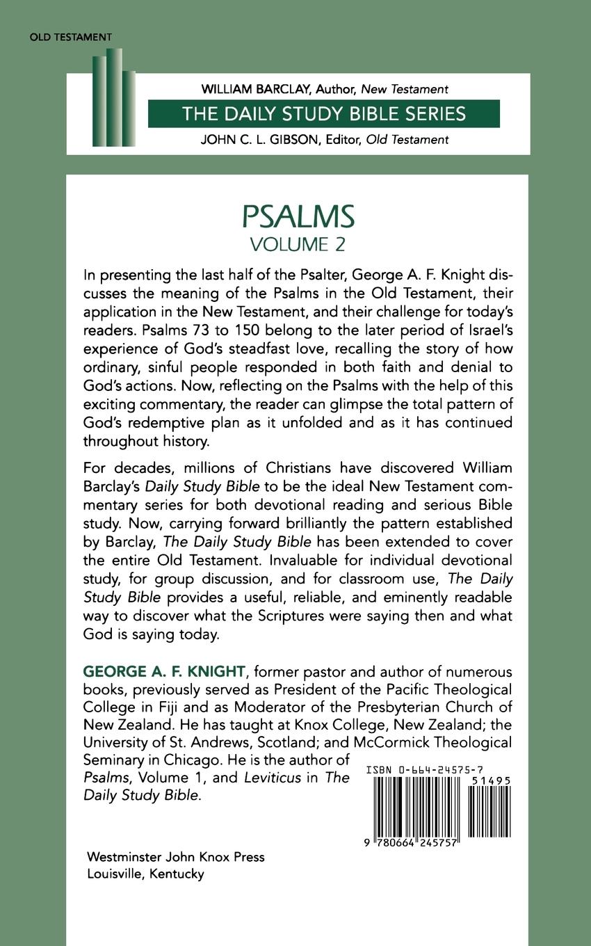 Rückseitencover Psalms, Vol. 2 (DSB-OT)