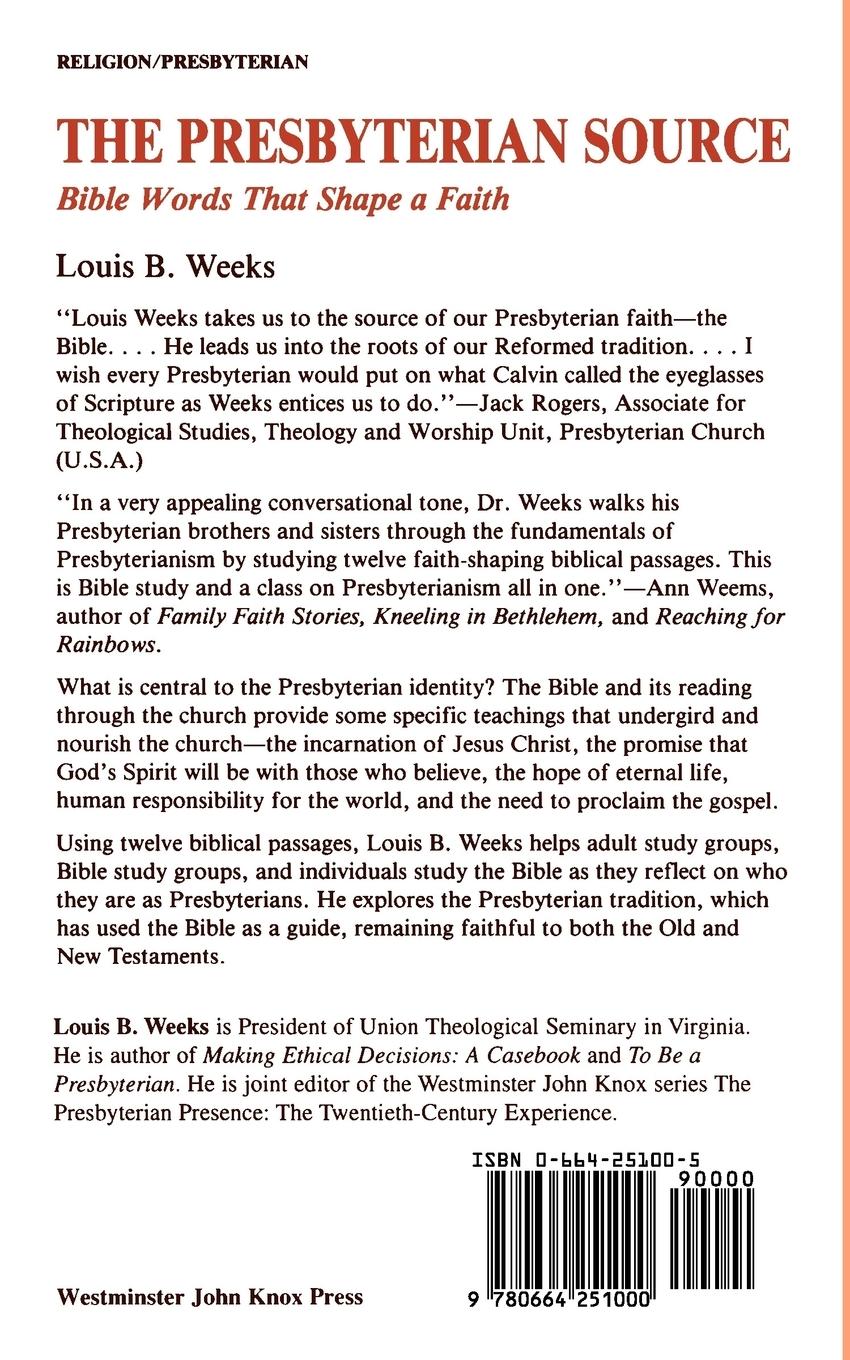 Rückseitencover The Presbyterian Source