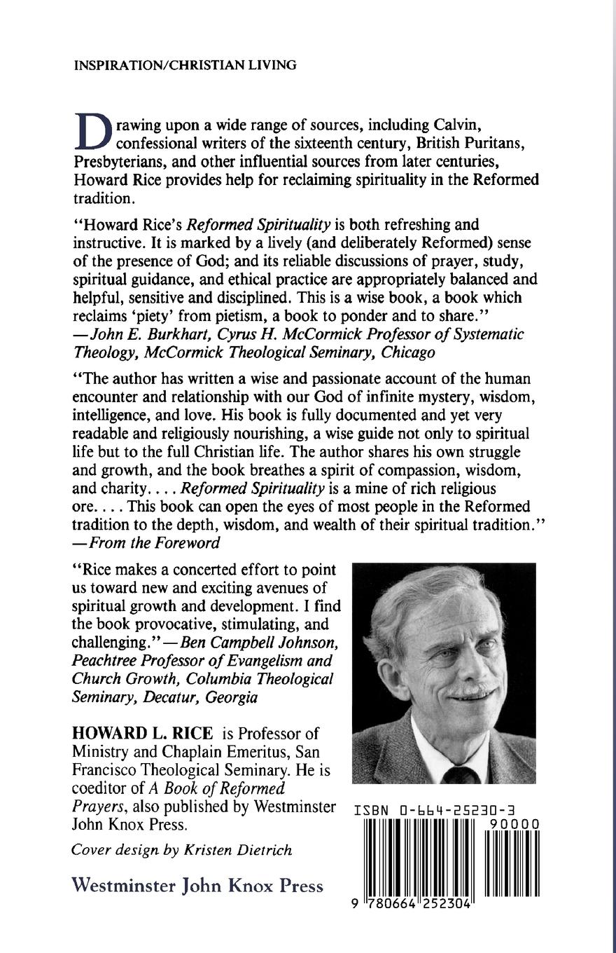 Rückseitencover Reformed spirituality