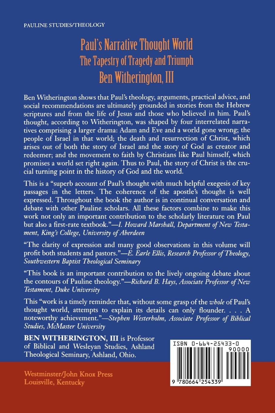 Rückseitencover Paul's Narrative Thought World