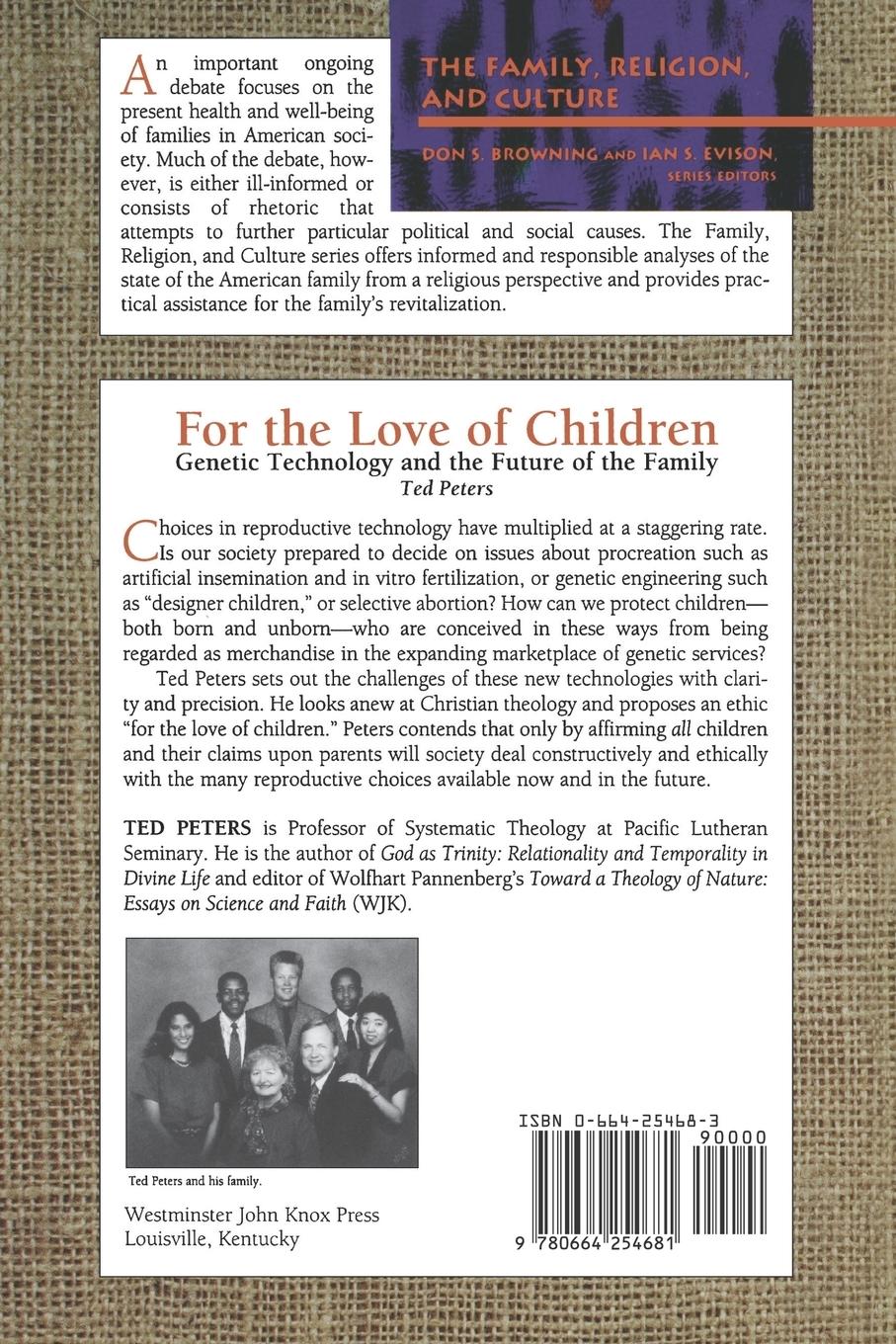 Rückseitencover For the Love of Children