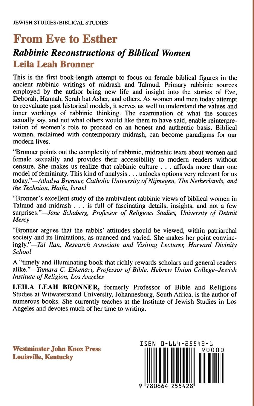 Rückseitencover From Eve to Esther