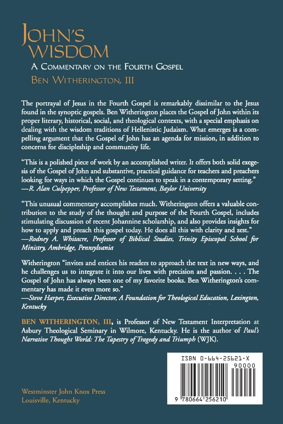 Rückseitencover John's Wisdom